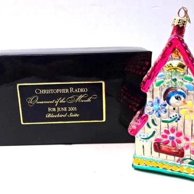 "Christopher Radko" 'Bluebird Suite' Glass Ornament 