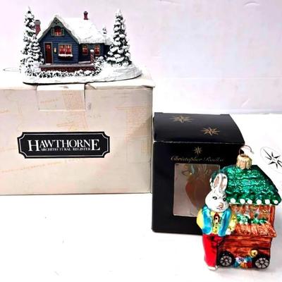 "Thomas Kinkade" and "Christopher Radko" Ornaments 