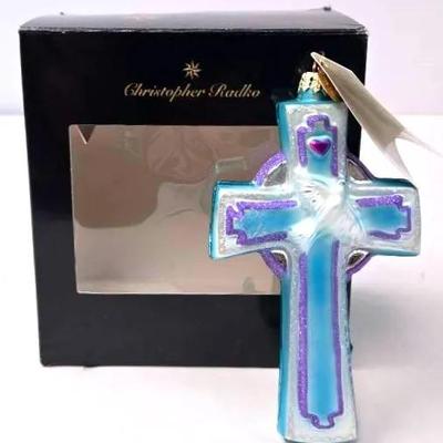 "Christopher Radko" 'Celtic Blessing' Glass Ornament 