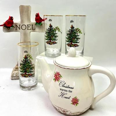 “Ganz” Teapot & Christmas Dishware and Decor