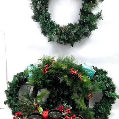 Wreaths and a Table Centerpiece 