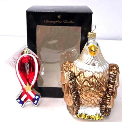 "Kurt Adler" and "Christopher Radko" Glass Ornaments