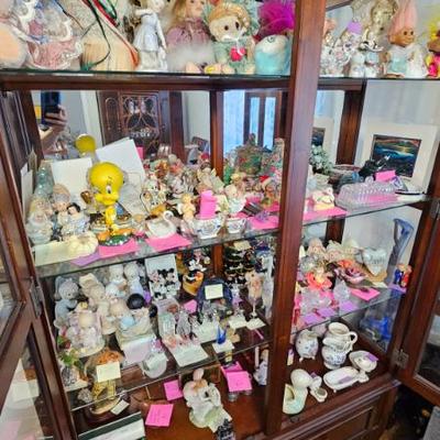 Sale Photo Thumbnail #1: TWO CHINA CABINETS FULL!