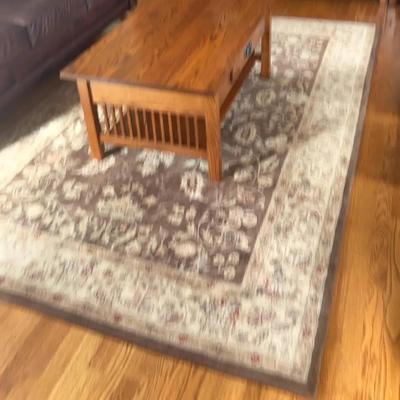 Brown Floral Area Rug