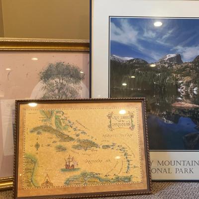 2 Scenic & 1 Map Print