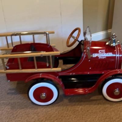 City Fire Department Truck W/ Pedals For Toddler