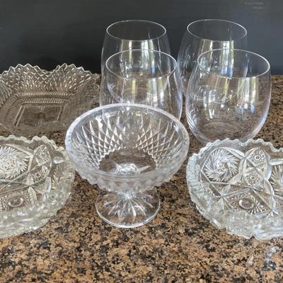 Assorted Crystal & Glassware