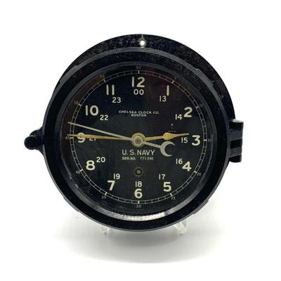 Sale Photo Thumbnail #16: Chelsea Clock Co. - U.S. Navy Bakelite ship’s clock.