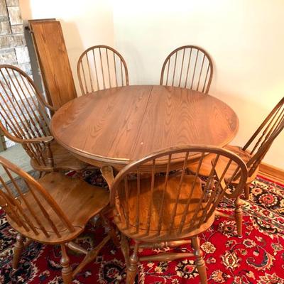 Sale Photo Thumbnail #81: Set of 6 oak Hitchcock winter-style chairs