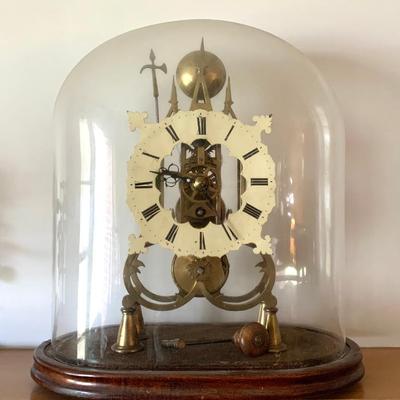 Sale Photo Thumbnail #4: Antique skeleton clock
