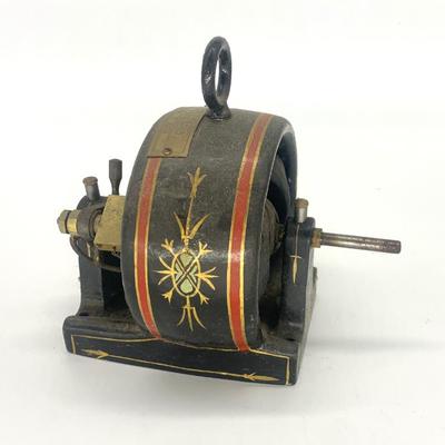 Sale Photo Thumbnail #37: Antique Kendrick & Davis No. 9 Bi-Polar electric motor w/ very good original paint decoration