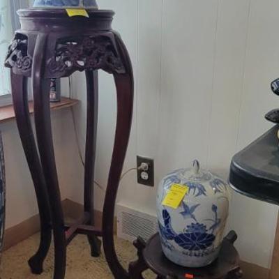 Sale Photo Thumbnail #60: Plant Stands and Oriental Jars