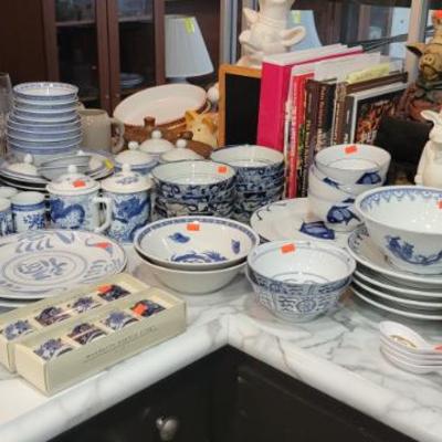 Sale Photo Thumbnail #45: Food Save and Blue and White Japanese Dishes 