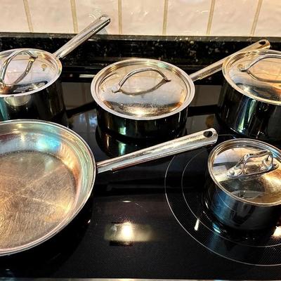 Cuisinart 6pc Pot & Pan Lot & Emeril Cast Iron Pan