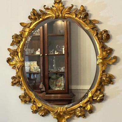 Carver’s Guild Antique Gold Williamsburg Rose Mirror