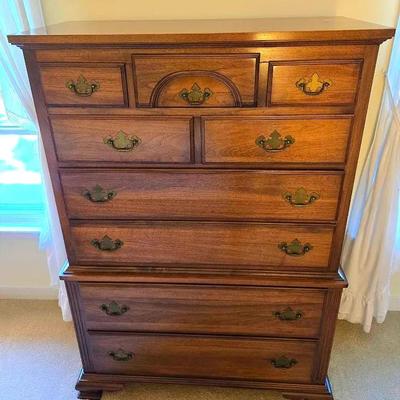 Vintage Link Taylor Tall Dresser Chest on Chest 
