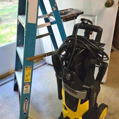 Karcher Power Washer & Werner 4' Ladder