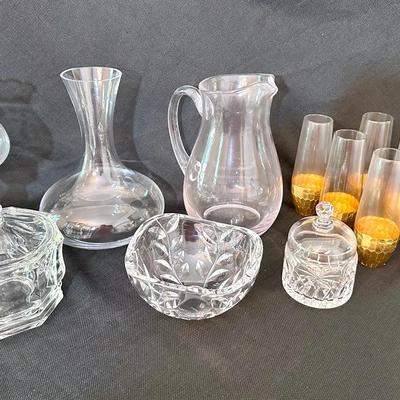 12pc Glass/crystal Lot Includes Tiffany & Co Bowl