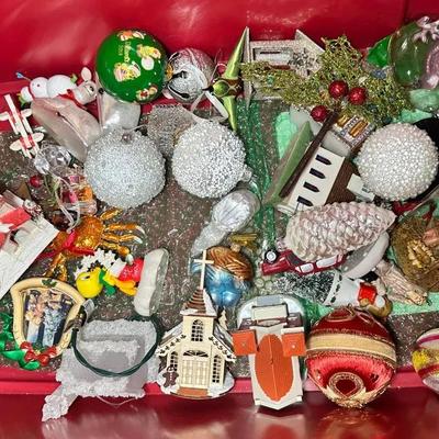 Mystery Lot Of Hallmark, Radko, Vintage Ornaments & More!