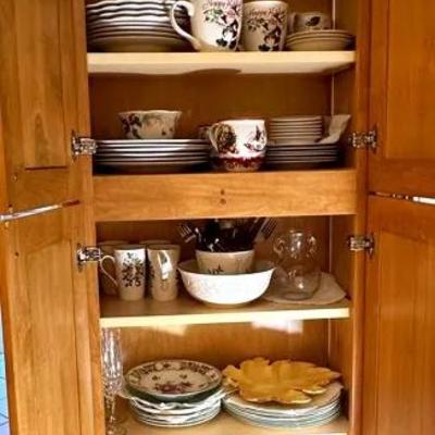 Mystery Cabinet Of Everyday & Christmas Dinnerware