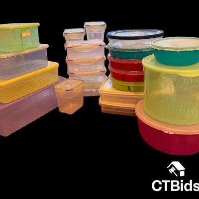 CV190 - Group of Storage Containers - Tupperware, Rubbermaid, Lock & Lock, Safety, Sindoora