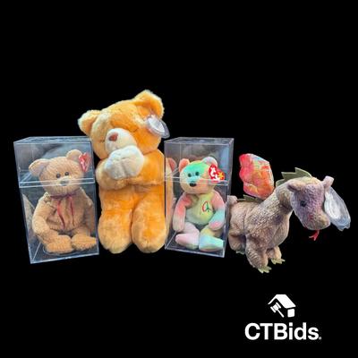 CV535 - Vintage TY Beanie Babies And Buddy - Several Early Editions. Group.#2