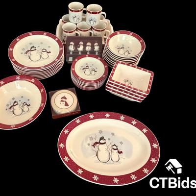 CV146 - Royal Seasons Stoneware - Setting for 8 - Nicholas Square Spreaders and Coasters