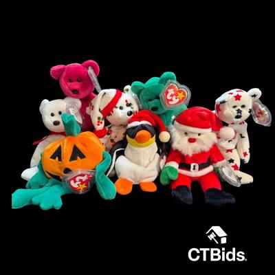 CV521 - Vintage Ty Beanie Babies, Holiday Group #2