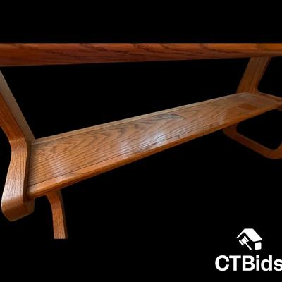 CV167 - 4 Matching Wood & Glass Tables - Behind Sofa, End Tables, Coffee 