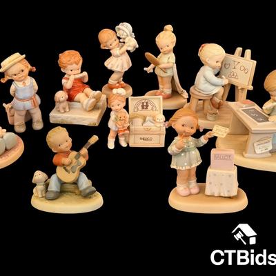CV138 - Enesco, Memories of Yesterday, Lucie Atwell Collection - 10 Specialty Figurines