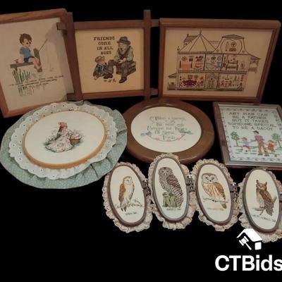 CV225 - Collection Of Vintage Framed Needlework