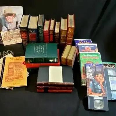 Vintage Books, VHS Movies & Decorative Book Boxes