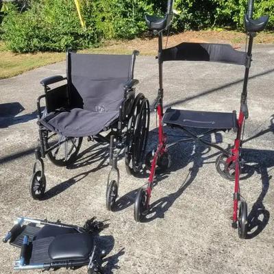 Wheelchair and Upright Walker with Seat