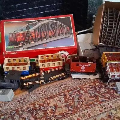 LGB Model Train Collection with Tracks, Cars, and Transformers
