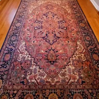 Karastan Rug in Navy and Reds – 9' x 5'9"