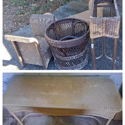 Wicker Furniture Collection with Buffet and Accent Tables