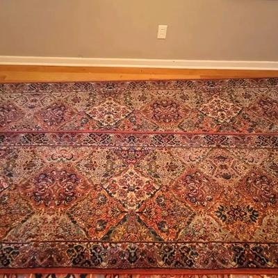 Pair of Karastan Multicolor Panel Kirman Wool Runners