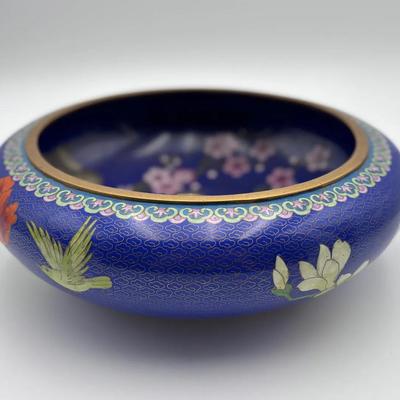 Vintage Cloisonne Jingfa Large Asian Bowl