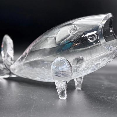Blanko Glass Fish Vase - see description for condition