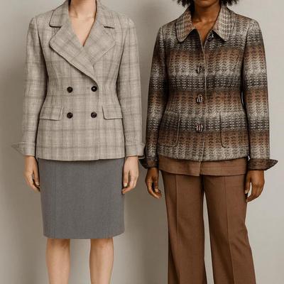 Confident Elegance; 4th Ellen Tracy:  (2) Suits (1 pant, 1 dress ) - 5 piece; Size 10
