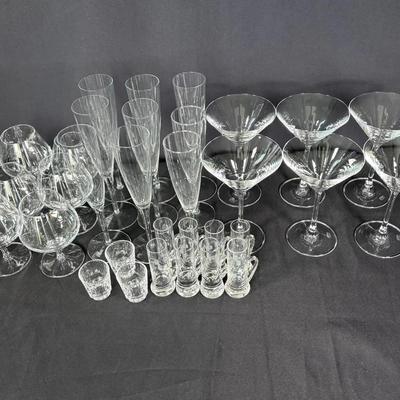 Alcohol Servingware, Champagne, Martini, Brandy, Shot Glasses
