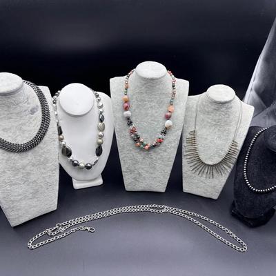 Metallic and Stone Necklaces & Chain Belt