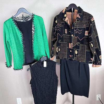 (2) Stylish Jackets with Skirt and (1) Ruffled Shirt; plus (1) cotton tee