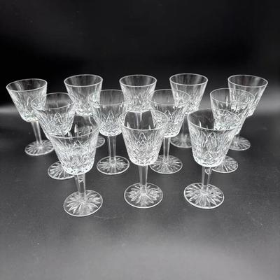 Waterford Lismore Lead Crystal Claret Wine Glass with Old Logo