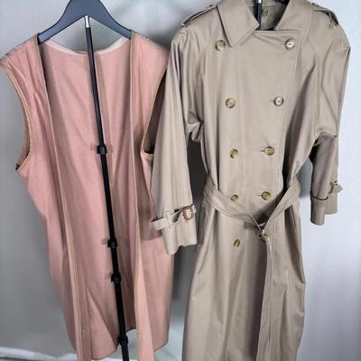 Burberrys Zip-Up Sweater Vest and Trenchcoat