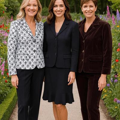 St John Collection:  Velvet Jacket/Pant, Skirt/Jacket, Blazer/Pant - 6 pieces