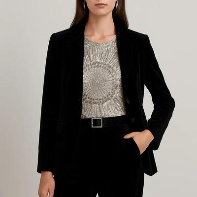 Chic Elegance in Velvet and Sequin; Saks Fifth Ave.