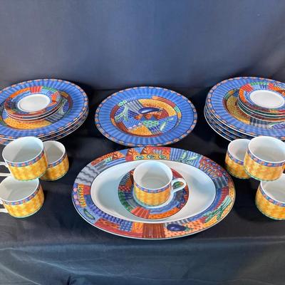 Glassware Set-Johnson Brothers Stoneware “ Caribbean” Pattern