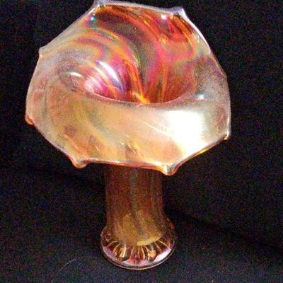 Imperial Marigold Carnival Glass Vase 