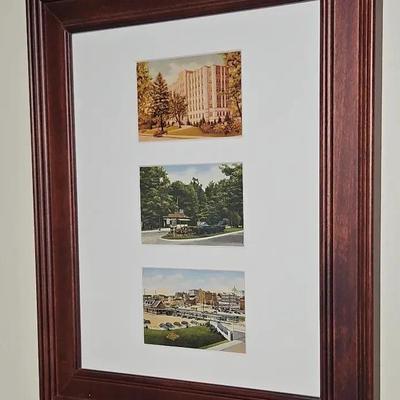 Framed Collection of Pennsylvania Postcards – Norristown, Elmwood Zoo & Reading Station